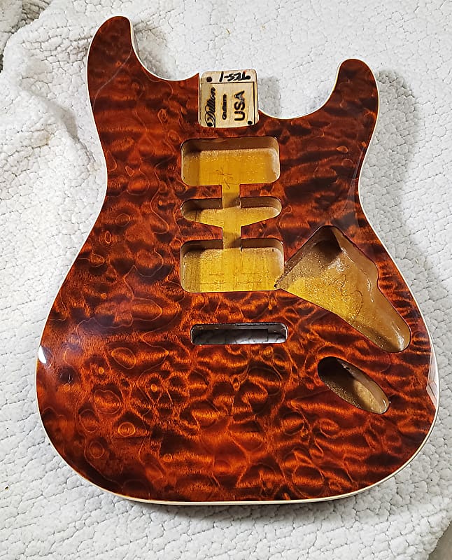 USA made,Double bound Alder body in Tigers eye with Killer quilt maple top.Made for a Strat body# TES-1. Free Pick guards while supplies last.. image 1