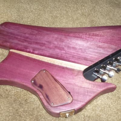 unique stock, "Tree of life"carved spectacular solid purpleheart guitar and bass,ships direct image 13