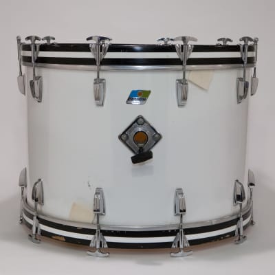 Ludwig Vintage Custom Drum Kit, Late 70s, 6-ply Maple/Poplar, White Cortex, B/O Badges with extras image 22