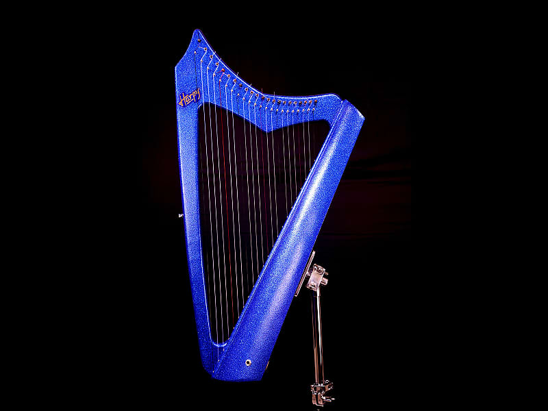 22 String Iris Harpy - Electric-Acoustic Harp - Blue image 1