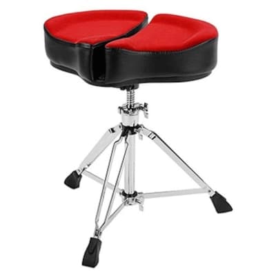 Ahead Spinal G Saddle Drum Throne Red Cloth Top/Black Sides
