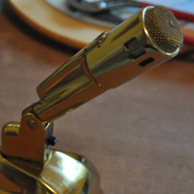 Electro Voice 664 mic with 418 desk stand - GOLD plated from the factory 1960's - Gold image 3