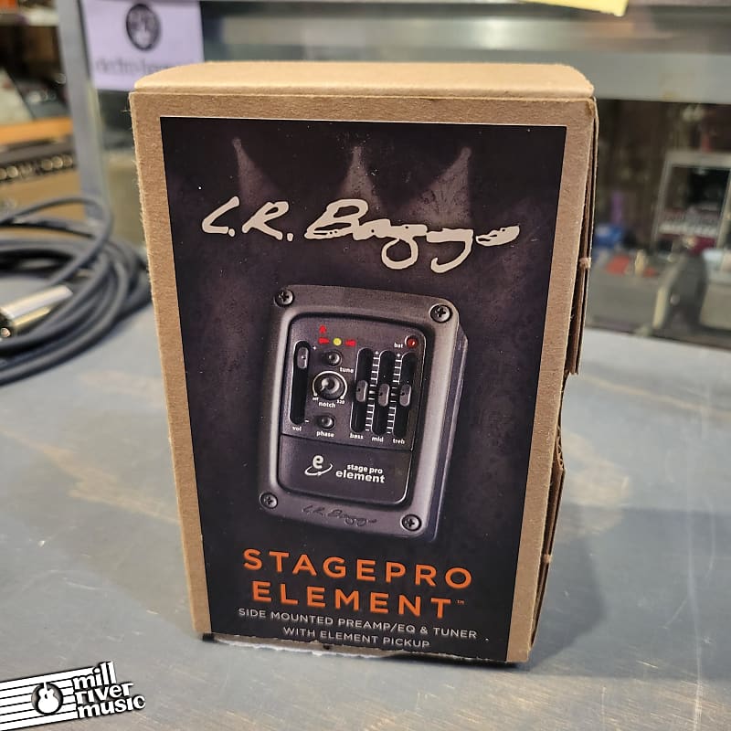 L.R. Baggs Stagepro Element Acoustic Guitar Sidemounted Preamp/EQ & Tuner Used