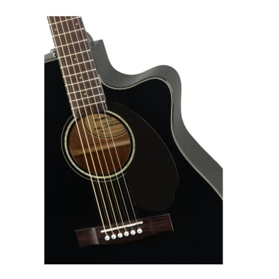 Fender CC-60SCE Concert 6-String Acoustic Guitar (Black) image 3