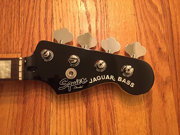Squier By Fendet Vintage Modified Jaguar Bass Neck Black Headstock 75 70 s Block Inlays