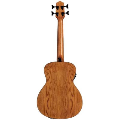 Mint Lanikai OA-EBU 4-String Oak Bass Ukulele Electric Natural with Padded Gig Bag image 2