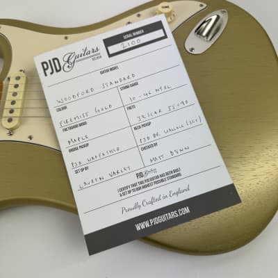 PJD Guitars Woodford Standard 2024 - Firemist Gold image 10