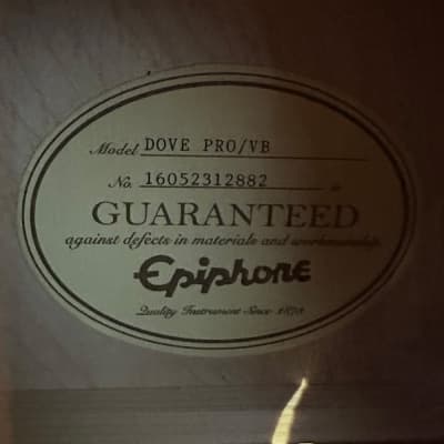 Epiphone Dove Pro Dreadnought Acoustic-Electric Guitar w/ Case - Violin Burst (Pre-Owned) image 6
