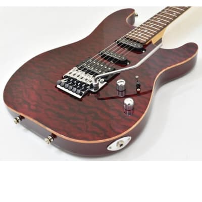 Schecter CET USA Custom Shop Electric Guitar Black Cherry image 3