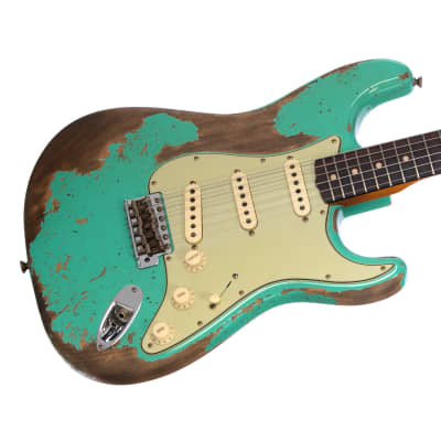 Fender Custom Shop LTD Dual Mag II 1960 Stratocaster Super Heavy Relic - Aged Seafoam Green - Limited Edition Electric Guitar - NEW! image 3