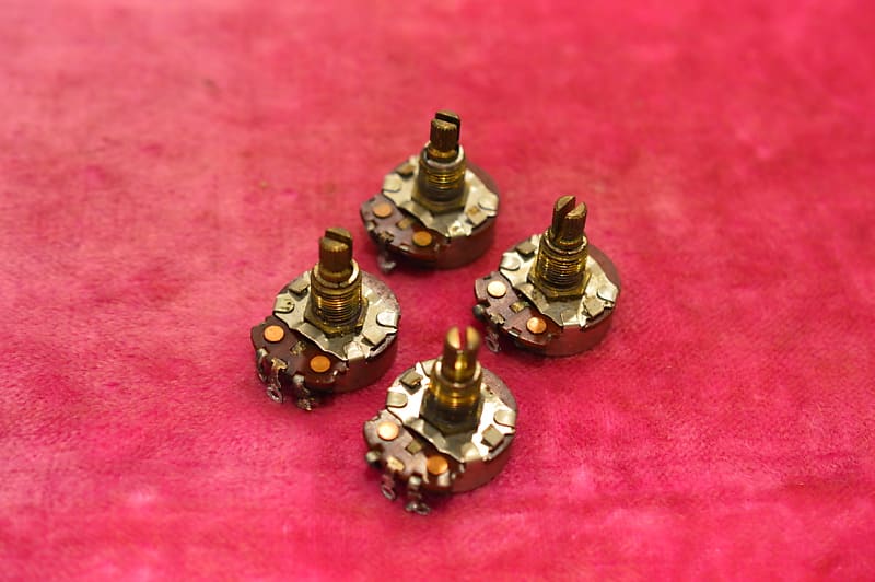 Vintage 1967 Gibson CTS 500k matched pot set Volume / Tone Reverb