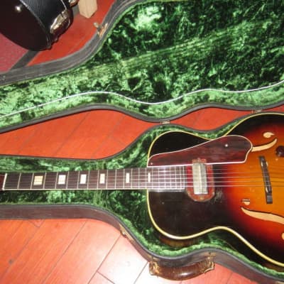~1952 Harmony H 50 Archtop Electric Hollowbody w/ Gibson P-13 Pickup Sunburst image 9