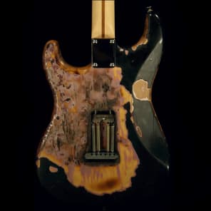 Custom Fender "Strat on Fire" Survivor Stratocaster Heavy Relic Stratohawk Handwound  6469 Pickups image 11