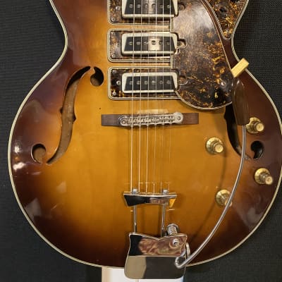Domino  Dawson Vintage Electric Guitar #40E2 1960's  Brown Burst image 2