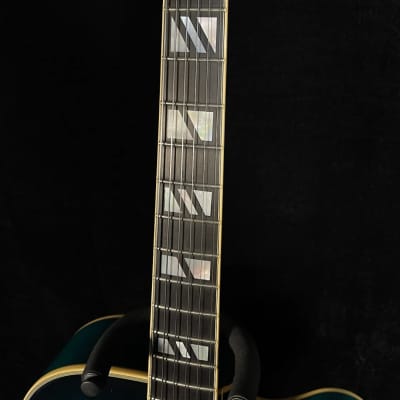 D'Angelico NYL-4 18" Blue Archtop made in 2002 by Vestax - Blue Burst image 6