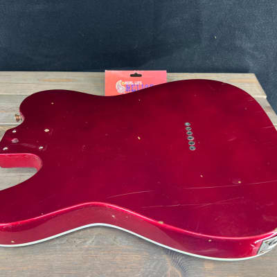 Real Life Relics Fully Loaded 69 Tele® T  Body Top Bound Aged Candy Apple Red #3 image 8