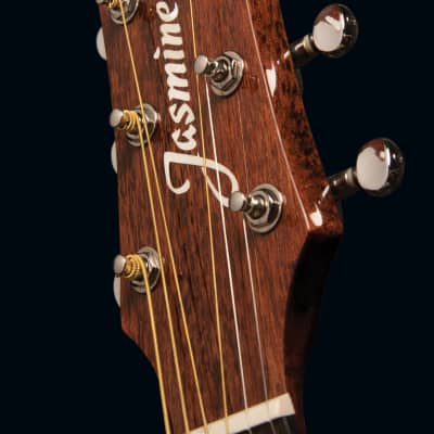 Jasmine JD39CE-NAT Dreadnought Acoustic Electric Guitar. Natural Finish w/ case, B-Stock image 6