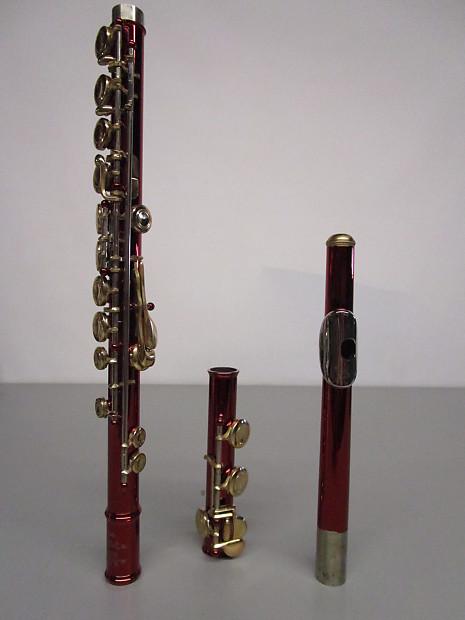 Glory GFL-180 Offset Closed-Hole Flute, Red | Reverb