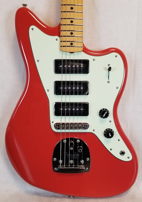 Fender Noventa Jazzmaster Electric Guitar, Maple Fingerboard, Fiesta Red W/Deluxe Gig Bag image 1