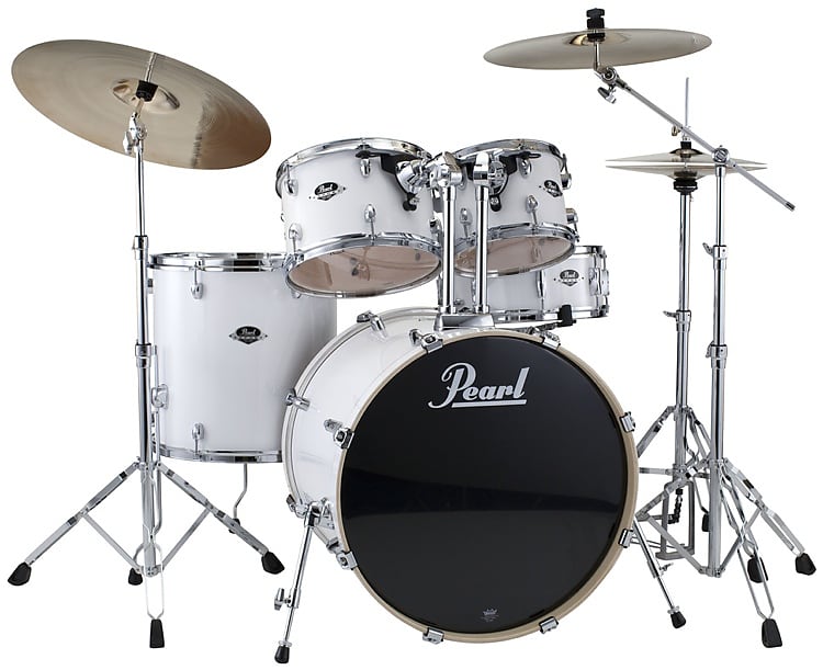 Pearl Export EXX725S/C 5-piece Drum Set with Hardware - Pure White image 1