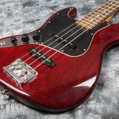 USA Schecter Custom Shop Traditional J-Bass 1998 Transparent Crimson Red Trans Red Left Handed Bass image 6