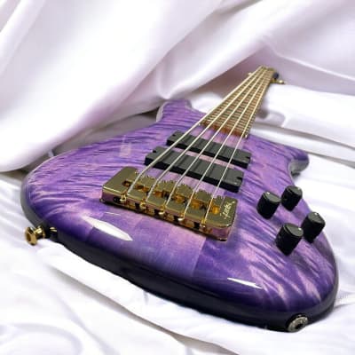 Spector USA NS-5XL, Ultra Violet Gloss w/ Pau Ferro and Haz-Lab Preamp *IN STOCK* image 5
