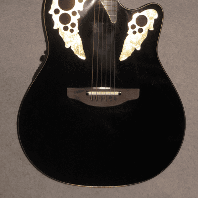 Ovation 2078-AV50-5 50th anniversary Adamas guitar elite flame maple neck 2016 Black image 1