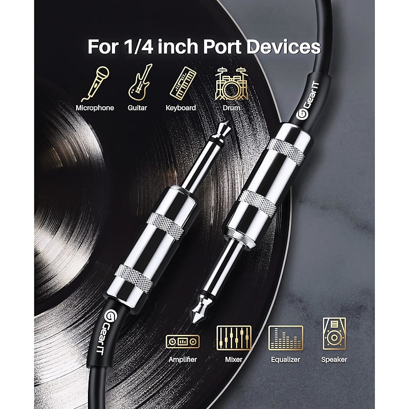 2Pack 25 Ft 1/4 To 1/4 Speaker Cables, True 12Awg Patch Cords, 1/4 Male  Inch Dj/Pa Audio Speaker Cable 12 Gauge Wire.