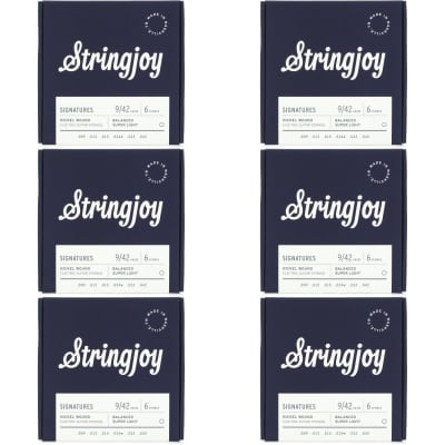 Stringjoy Signatures Nickel-wound Balanced Electric Guitar Strings - .009 - .042 (6-Pack) for sale