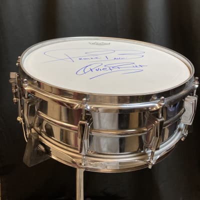 Ludwig Frankie Banali's Ludwig Supraphonic Snare Drum,  #119 SIGNED! 1960's  - Chrome image 11