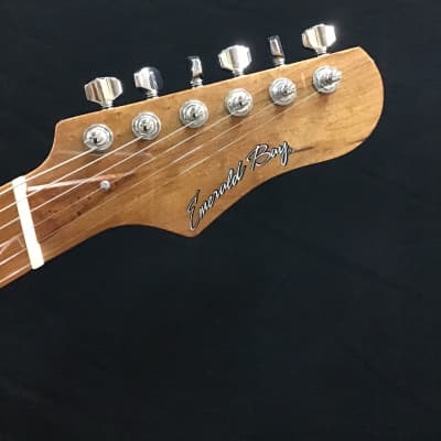 Emerald Bay  custom shop, multi-scale electric guitar, roasted maple neck & fingerboard, sonic blue image 3