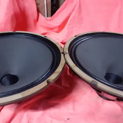 15" ALNICO SPEAKERS WOOFERS PAIR GREAT FOR OLD FENDER AND HI FI WOOFERS 4 OHMS 3 BRASS BOLT MAGNETS image 4