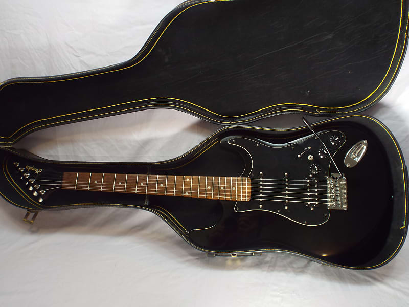 Memphis 302B 80's Black Guitar (((Very Nice))) image 1