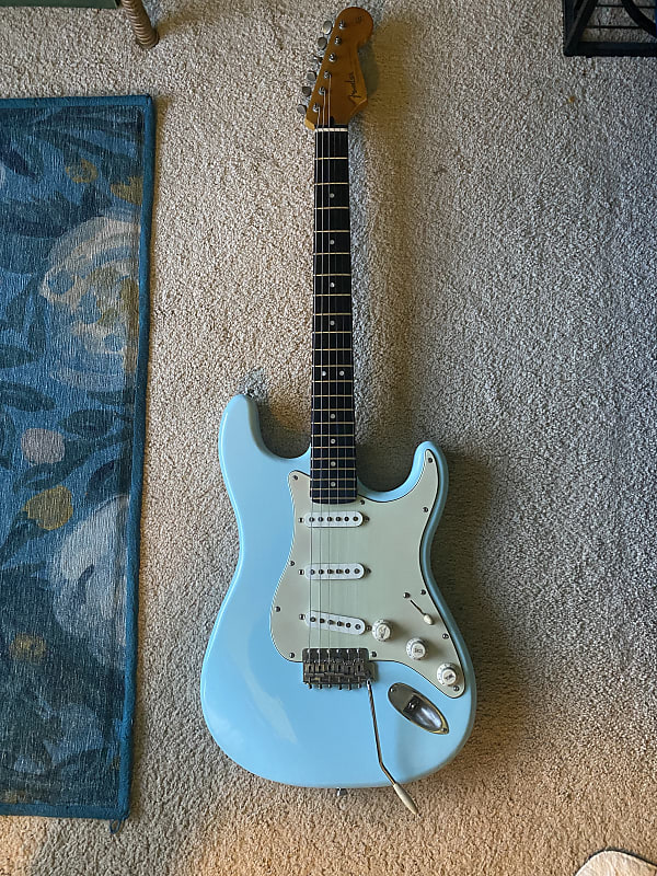 Warmoth  Stratocaster guitar Custom made 2024 - Sonic Blue high gloss image 1