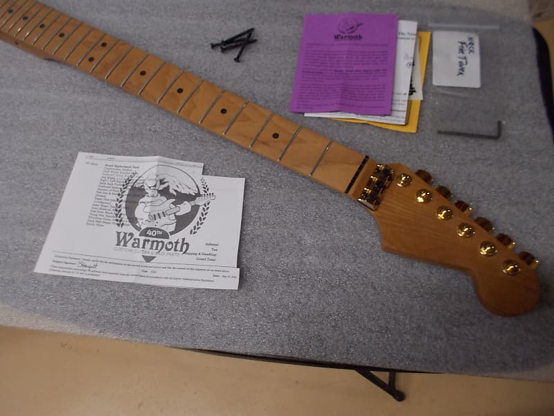 2022 Warmoth USA Strat modern RH Roasted Maple electric guitar neck /  Hipshot locking tuners Super nice!