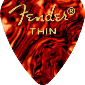 Fender 351 Shape Premium Picks, Thin, Shell, 12 Count 2016
