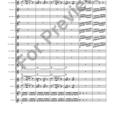 Clarinet Choir Sheet Music: Score and Parts - Gran Partita - Movement 1 (Largo) - WA Mozart, arranged for Clarinet Choir image 16