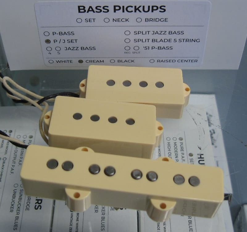 Lindy Fralin P-J Bass Pickups Set Cream image 1