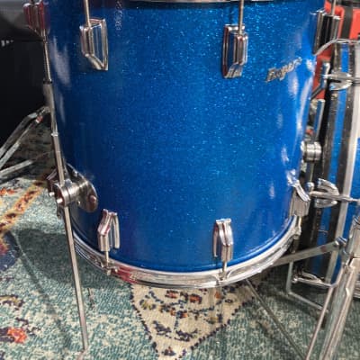 Rogers, Holiday "Headliner" 20,12,16 Dayton 3-Piece Set 1964 - Sparkling Blue Pearl image 10