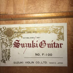 Vintage Suzuki F100 1970 Natural Acoustic Guitar image 3