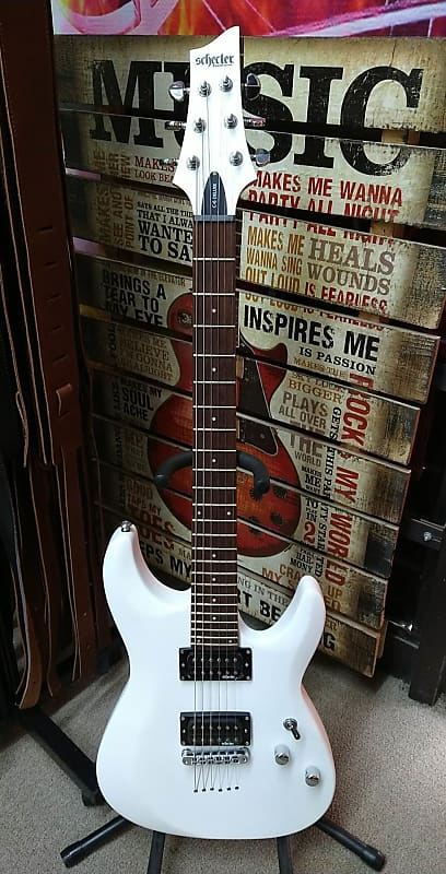 NEW! Schecter C-6 Deluxe - Satin White - FREE SHIPPING! | Reverb