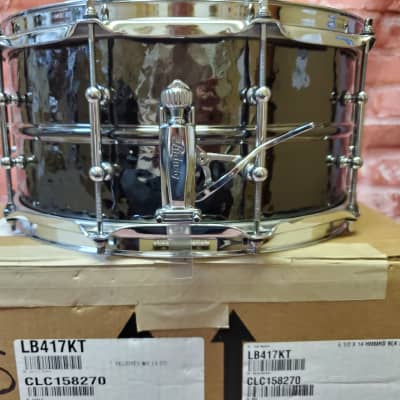 Ludwig *Pre-Order* Black Beauty Brass 6.5x14" Hammered Shell Snare Drum Tube Lugs LB417KT | Special Order | Authorized Dealer image 5