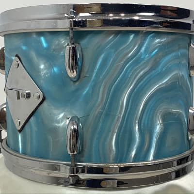 Gretsch 20/12/14/5.5x14" Progressive Jazz Round Badge Drum Set -  60's Aqua Satin Flame image 18