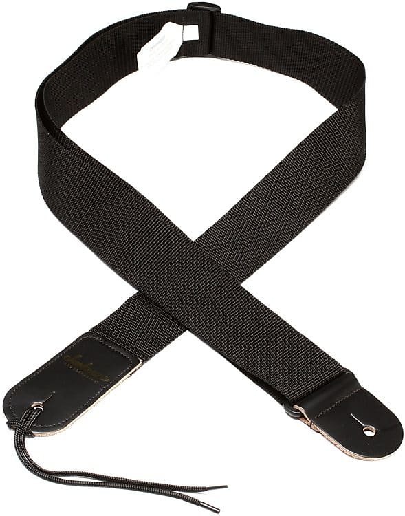 Jackson Logo Poly Guitar Strap With Leather Ends - BLACK, #299-0662-006 image 1