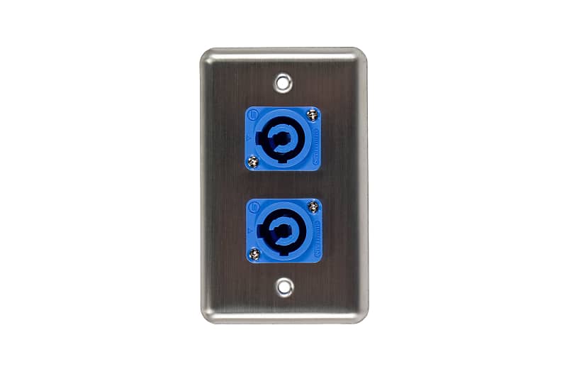 OSP D-2-2PCA Duplex Wall Plate w/ 2 Powercon A image 1