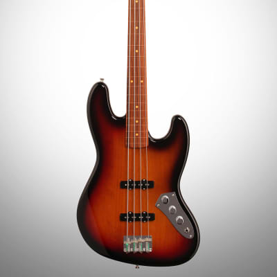 Fender Jaco Pastorius Fretless Jazz Electric Bass with Case, 3-Color Sunburst image 2