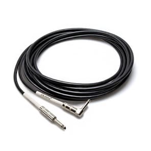 Hosa GTR-215R 1/4" TS Straight to Right-Angle Guitar/Instrument Cable - 15'