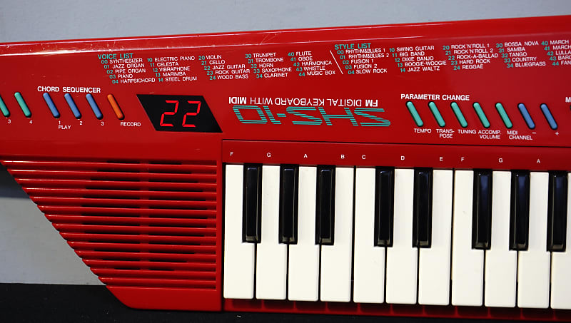 YAMAHA SHS-10 R RED FM Digital Keyboard With MIDI