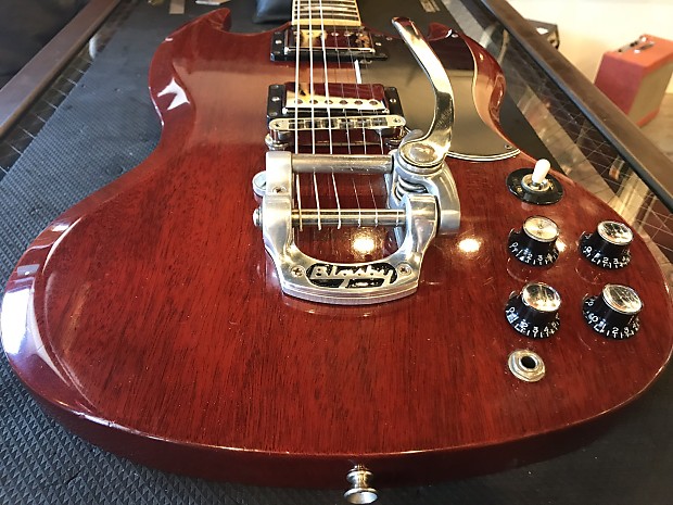 Gibson SG '61 Reissue Cherry Red w/ Bigsby + Hard Shell Case | Reverb