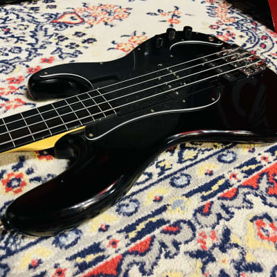 1986 Hohner PJ Bass FL Fretless - Black image 3